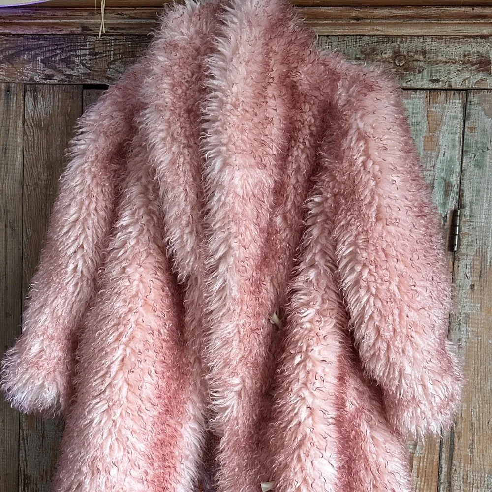 Free People Pink Teddy Jacket - Picture 1 of 7